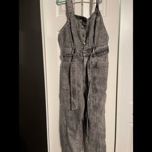 Charcoal Women’s Tied Front Overalls - Universal Thread
